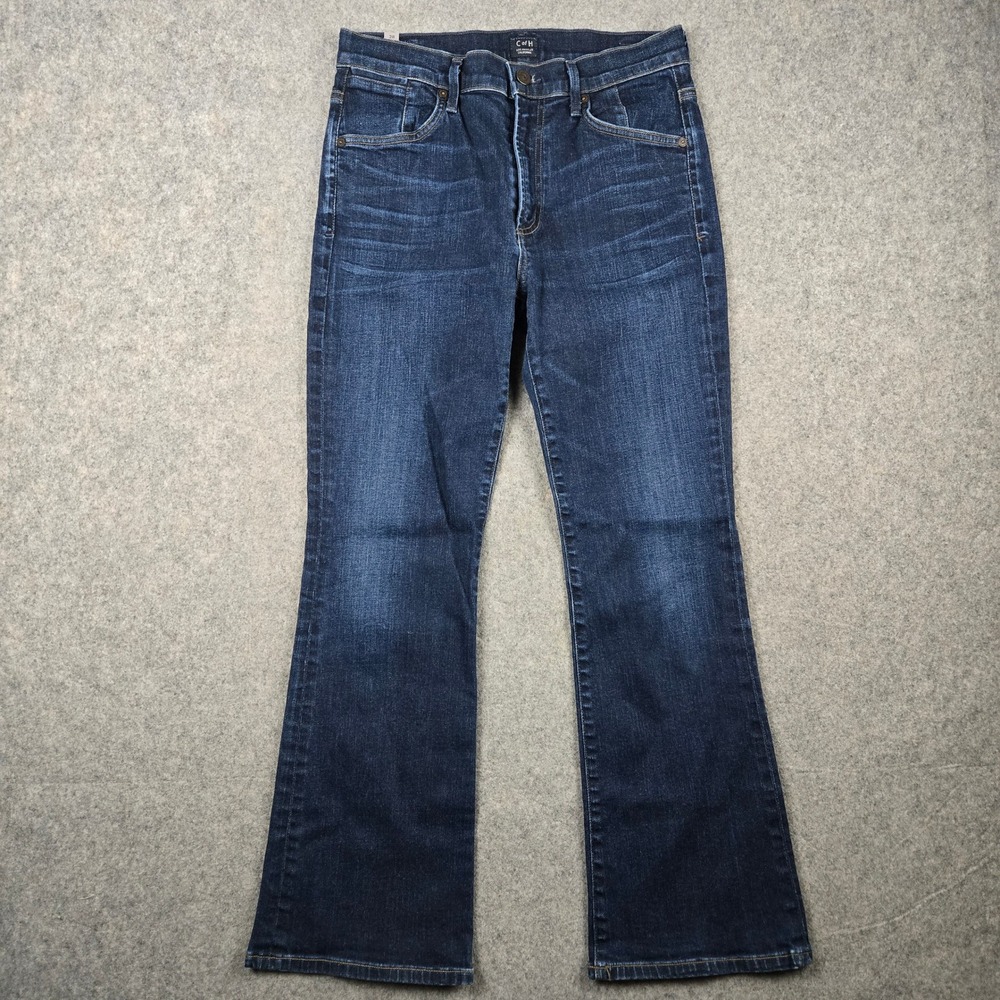 Citizens of‎ Humanity Fleetwood Jeans Womens 28 Blue High Rise Flare Dark Wash